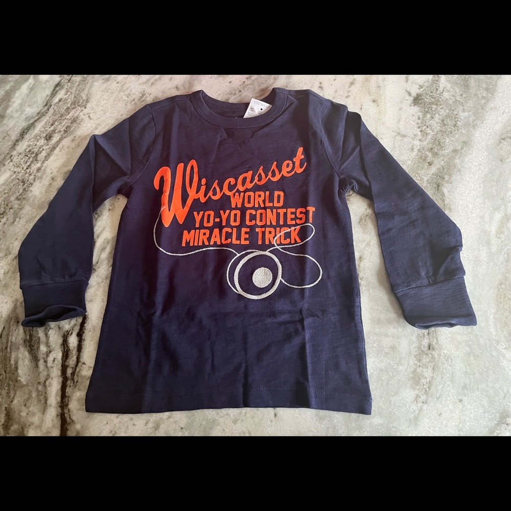 NWT crewcuts long sleeve graphic tee, size xxs